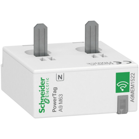 БЕСПРОВОДНЫЙ ДАТЧИК ACTI9 POWERTAG 63А 1P+N / 2P НИЖЕ АППАРАТА | A9MEM1522 | Schneider Electric