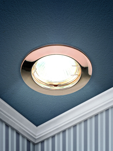 Светильник точечный встраиваемый под лампу KL1 50Вт MR16 медь литой | C0043824 | ЭРА