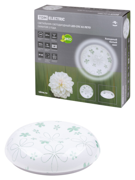 Светильник светодиодный СПС 02 22Вт 4000К D35см, Лето | SQ0329-0165 | TDM