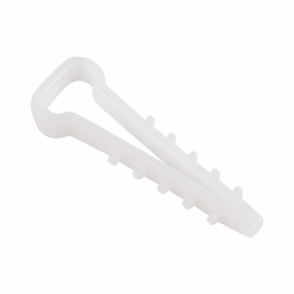 Дюбель-хомут нейлоновый прямоугольный 6-12 мм, белый, упаковка 100 шт. | 07-4612 | REXANT