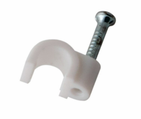 Крепеж кабеля круглый 5 мм, белый (упак. 50 шт) | 07-4005 | REXANT