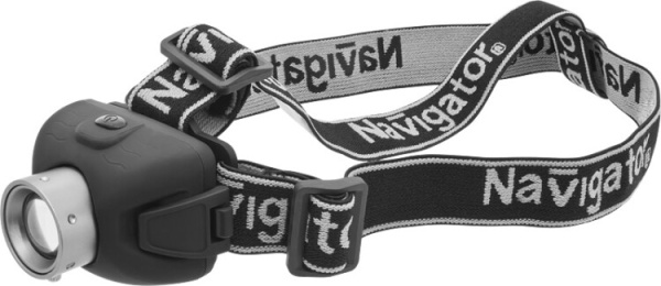 Фонарь налобный NPT-H06-3AAA CREE 1LEDx5Вт 3 реж. фокус | 94913 | Navigator