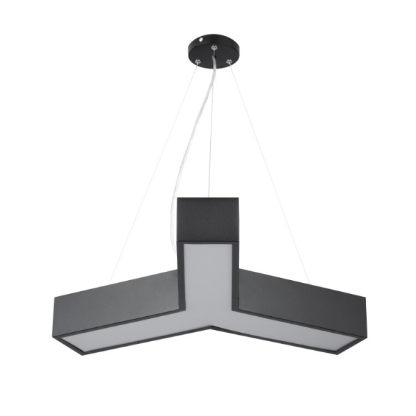 Светильник светодиодный Geometria Igrek SPO-141-B-40K-028 28Вт 4000К 1750Лм IP40 600*600*80 черный подвесной | Б0050567 | ЭРА