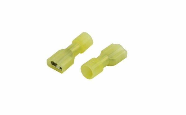 Клемма плоская полностью изолированная гнездо 6.6 мм в нейлоне 4-6 мм? (РПи-м(н) 6.0-(6.3)) желтый | 08-0652 | REXANT