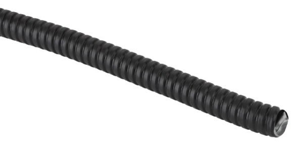Металлорукав Р3-ЦПнг-32 (черный) с протяжкой 20м | Б0036559 | ЭРА