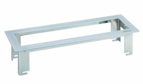 Simon Connect Рамка для установки офиблока Лайн на 4 механизма, К45, сталь | KSF134-8 | Simon