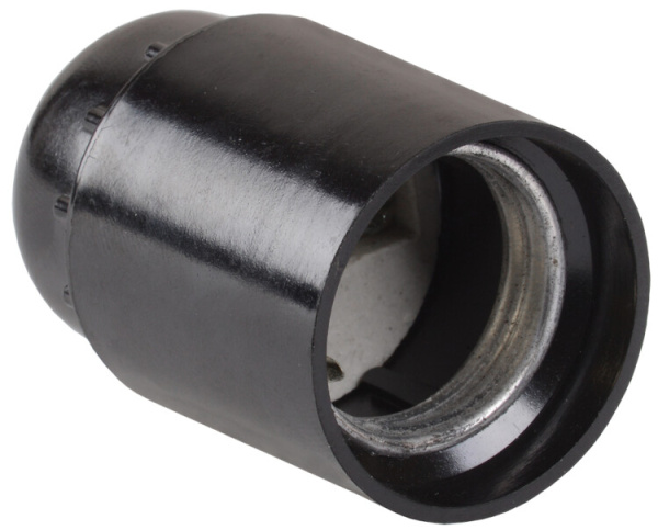 Патрон подвесной карболитовый Е27 черный (50 шт), стикер на изделии Пкб27-04-К01 | EPK10-04-01-K01 | IEK