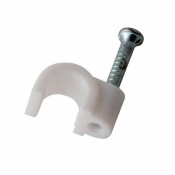 Крепеж кабеля круглый 5 мм, белый (упак. 20 шт) | 07-4005-20 | REXANT