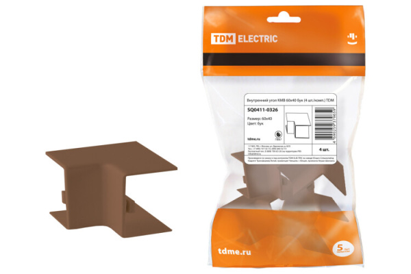 Внутренний угол КМВ 60х40 бук (4 шт./комп.) | SQ0411-0326 | TDM