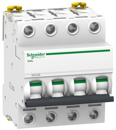 Выключатель автоматический четырехполюсный iC60L 2А B 15кА | A9F93402 | Schneider Electric