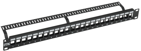1U Модульная патч-панель UTP 24 порта | PP24-1UMU | ITK