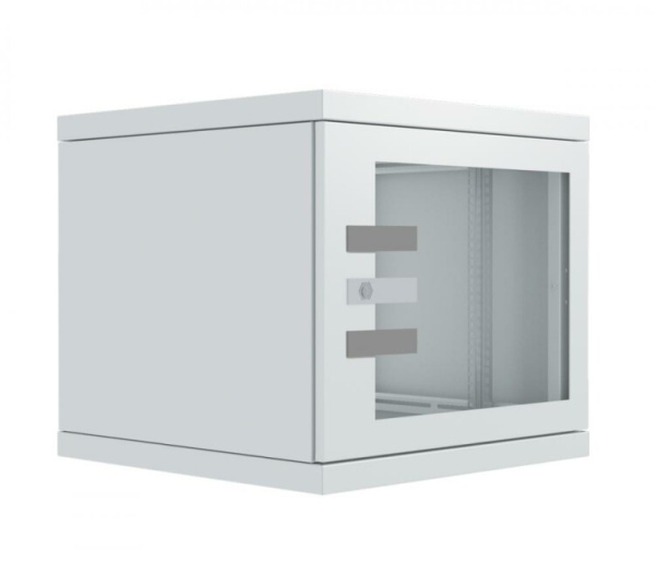 Шкаф настенный WZ-7240-20-A1-011-BNP (19"),с.Z-BOX,6U,365x600х600мм,со стекл. дв.,с откр.стенк.,без накл.на дв.,сер.(RAL 7035)собр. | 417146 | Zpas