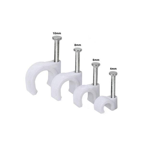 Скоба для кабеля круглая А4 мм (50 шт) - пакет | 103645 | Tech-KREP