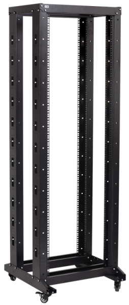 Стойка 19 ДВУХРАМНАЯ 32U 600*600 мм на РОЛИКАХ черная | LF05-32U66-2R | ITK