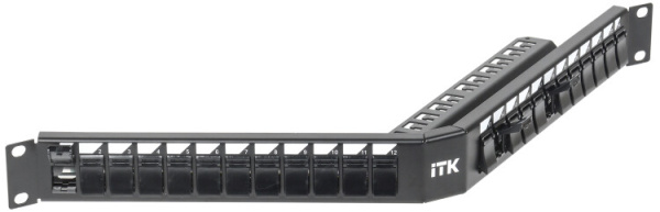 ITK 1U Модульная патч-панель FTP 24 порта экран. V-тип | PP24-1UMF-V | ITK