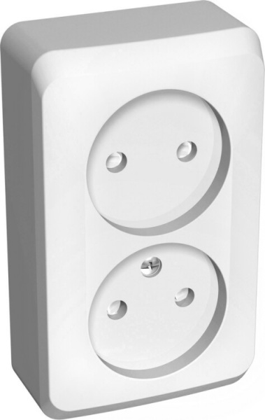ЭТЮД О/У Белый Розетка 2-ая бе з/з со шторками | PA16-006B | Schneider Electric