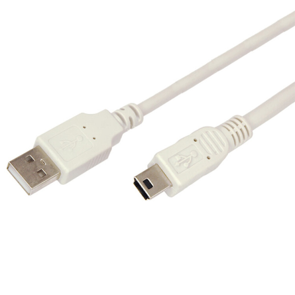 Кабель mini USB (male) штекер - USB-A (male) штекер, длина 0,2 метра, белый (PE пакет) | 18-1131 | REXANT