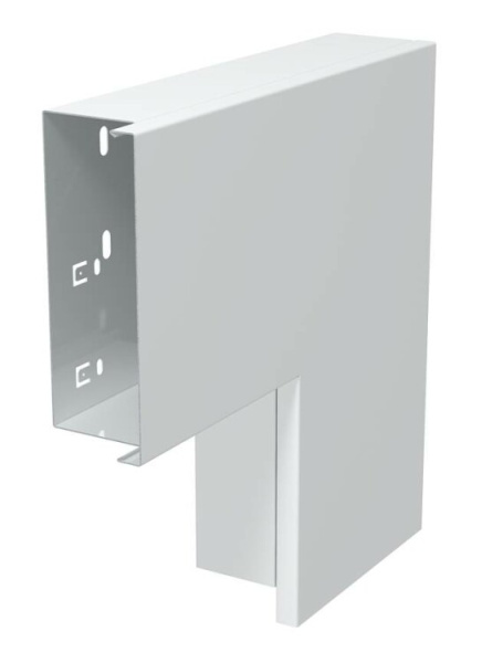 Плоский угол с крышкой кабельного канала LKM 60x150 мм (сталь,белый) (LKM F60150RW) | 6249515 | OBO Bettermann