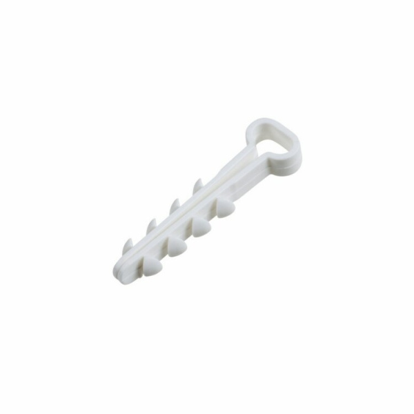 Дюбель-хомут нейлоновый прямоугольный 5-8 мм, белый, упаковка 100 шт. | 07-4608 | REXANT