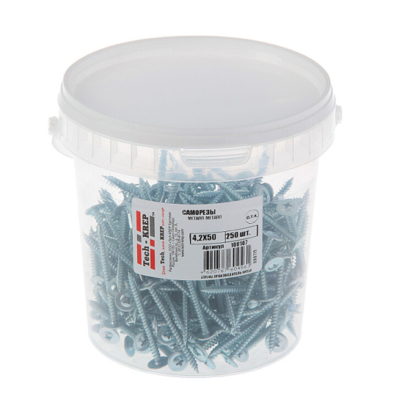 Саморез ШСММ 4,2х50 (250 шт) - ведро ( 0,93 кг) | 100107 | Tech-KREP
