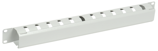 19" металлический кабельный органайзер с крышкой, 2U, серый | CO35-2MC | ITK