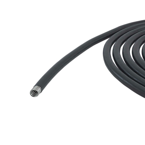Металлорукав DN 35мм в гладкой PU оболочке, Dвн 35,0 мм, Dнар 43,0мм,25м, цвет черный | 607PU38N | DKC