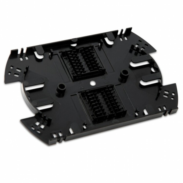 Сплайс-кассета оптическая FO-SPL01-HLD-BK для боксов FO-19R (аналог КУ-01) с двумя ложементами (без крышки) | 254996 | Hyperline