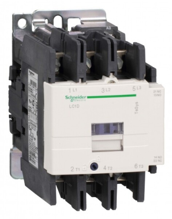 КОНТАКТОР.3Р,80A,НО+НЗ,220VDC,РАСШ. | LC1D80MW | Schneider Electric