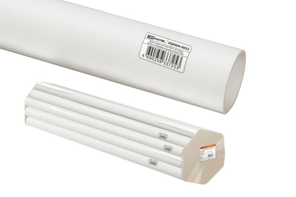 Труба гладкая жесткая ПВХ d 20 (104 м) длина 2 м индивид. штрихкод, белая | SQ0404-0032 | TDM