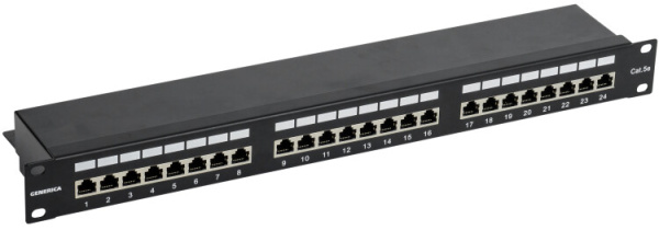 Патч-панель 1U кат. 5Е FTP 24 порта (Krone) GENERICA | PP24-1UC5EF-K05-G | ITK