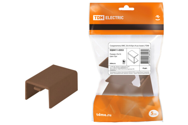 Соединитель КМС 25х16 бук (4 шт./комп.) | SQ0411-0353 | TDM