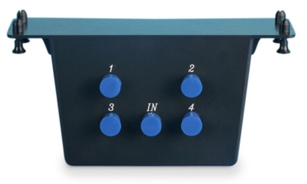 HC-VV-1I4O-BK Распределительный видео-модуль, 4-портовый, 164.34х101.6 мм (ДхШ), 1 вход и 4 выхода, 5-2300 MHz, вертик. монтаж | 237934 | Hyperline