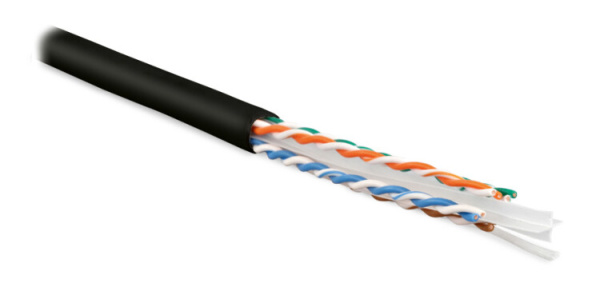 UUTP4-C6-S23-IN-LSZH-BK-100 (100 м) Кабель витая пара U/UTP, категория 6, 4 пары (23 AWG), одножил. (solid), LSZH, нг(А)-HF| 273519 | Hyperline
