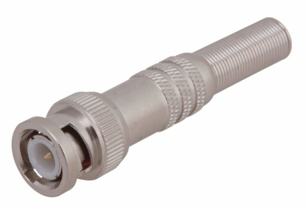 Разъем штекер BNC под пайку с пружиной металл (универсальный) | 05-3075 | REXANT