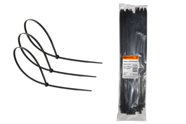 Хомут 8,8х1000мм нейлон (черный) (100шт) | SQ0515-0229 | TDM