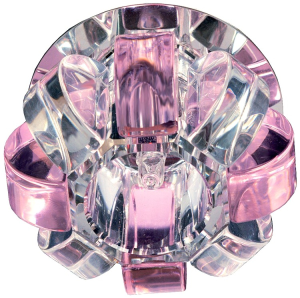 Светильник точечный декоративный DK31 CH/WH/PK "корона" G9,40W,220V, JCD хром/прозрачный/розовый | C0043779 | ЭРА