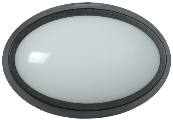 Светильник светодиодный пылевлагозащищенный для ЖКХ светодиодный ДПО 5041 12Вт 4000K IP65 овал черный | LDPO0-5041-12-4000-K02 | IEK