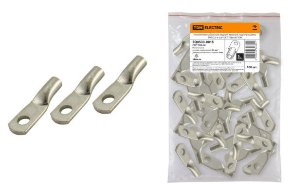 Наконечник медный луженый ТМЛ 2,5-4-2,6 ГОСТ 7386-80 | SQ0533-0015 | TDM