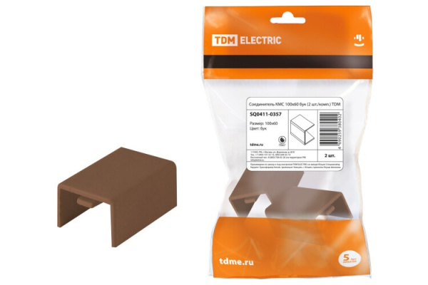 Соединитель КМС 100х60 бук (2 шт./комп.) | SQ0411-0357 | TDM