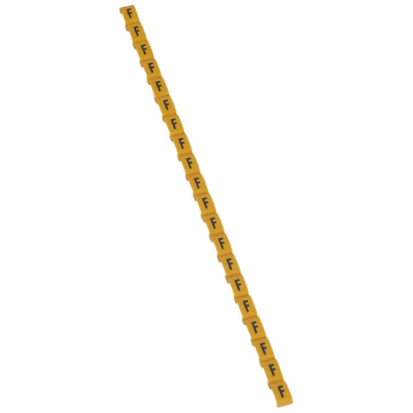 Маркер Duplix - чёрная маркировка на желтом фоне - заглавная буква F | 038415 | Legrand