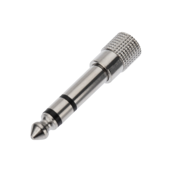 Переходник штекер стерео 6,3 мм - гнездо стерео 3,5 мм, металл | 14-0205 | REXANT