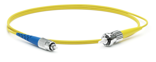 Патч-корд FC-S2-9-FC/UR-ST/UR-H-1M-LSZH-YL волоконно-оптический (шнур) SM 9/125 (OS2), FC/UPC-ST/UPC, 2.0 мм, simplex, LSZH, 1 м | 243127 | Hyperline