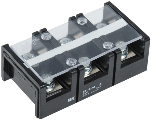 Блок зажимов БЗН ТС-2003 95 мм2 200A 3 пары | YZN42-03-095-K02 | IEK