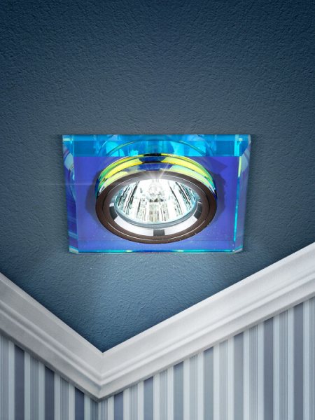 Светильник точечный встраиваемый под лампу DK8 50Вт MR16 хром/перламутр | C0043790 | ЭРА