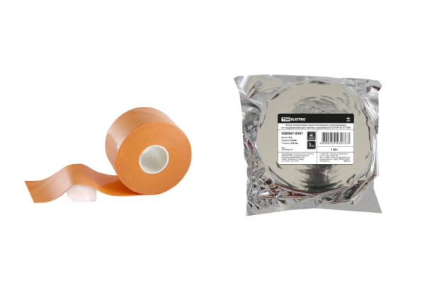 Лента силиконовая самослипающаяся, изолирующая, не поддерживающая горение, оранжевая ЛССИ-НГ-35-О | SQ0567-0301 | TDM