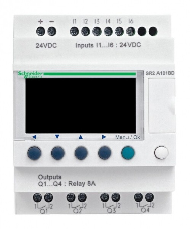 ZELIO LOGIC РЕЛЕ КОМПАКТ 10ВХ/ВЫХ ~240В | SR2A101FU | Schneider Electric