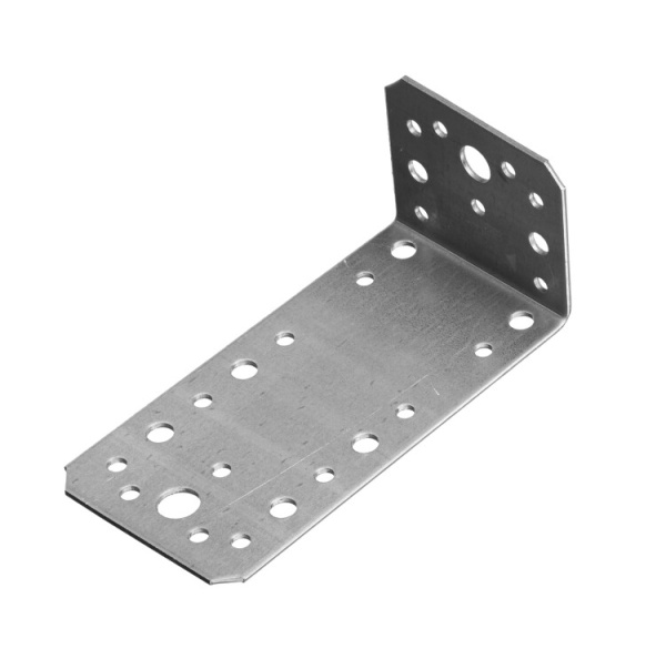 Уголок крепежный ассиметричный 55х50х90х2, оцинкованный - накл. | 124405 | Tech-KREP