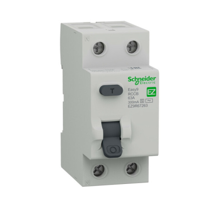 Выключатель дифференциальный (УЗО) EASY9 2П 63А 300мА AC-S 230В | EZ9R67263 | Schneider Electric