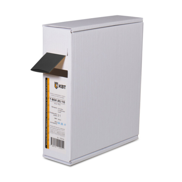 Термоусаживаемя трубка в евро-боксеT-BOX 4/2 черный (10м) | 65592 | КВТ