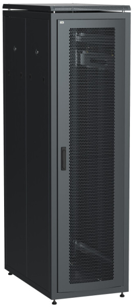 Шкаф сетевой 19" LINEA N 42U 600х1000 мм перфорированная передняя дверь черный | LN05-42U61-P | ITK